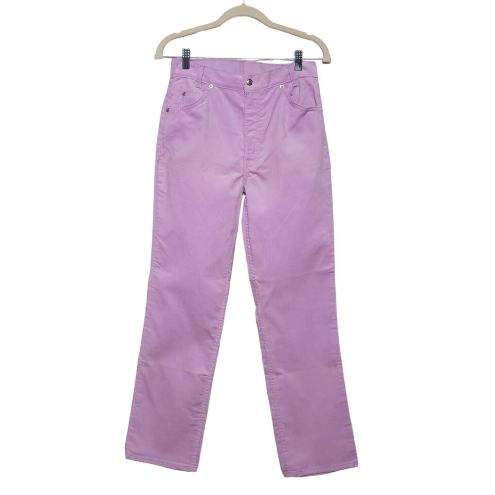 1980s Vintage Levi’s Corduroy Pants Lavender Women's Cowgirl White Tag 28 waist